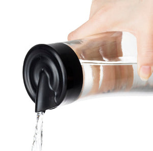 KitchenGet - Glass Water Carafe - Clear Glass Water Pitcher with solid Base - 1000 ml.