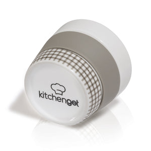 KitchenGet - Egg Cups Holder Set - Set of 4 breakfast Egg Cup Silicone And Ceramic Porcelain Holders